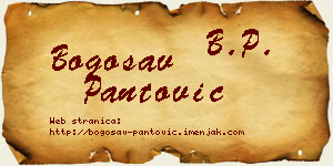 Bogosav Pantović vizit kartica